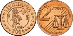 World Coins - Lithuania, 2 Euro Cent, Fantasy euro patterns, Essai-Trial, Proof, 2004
