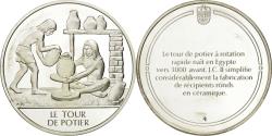 World Coins - France, Medal, Le tour de potier, Sciences & Technologies, , Silver