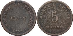 World Coins - Coin, Belgium, Monnaie fictive, 5 Centimes, 1833, Alost, , Copper