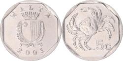 World Coins - Coin, Malta, 5 Cents, 2001