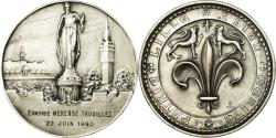 World Coins - France, Medal, Lille a bien Mérité la Patrie, 1990, , Silvered bronze