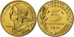 World Coins - France, Marianne, 5 Centimes, 1974, Paris, série FDC,