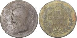 World Coins - Coin, France, Dupré, Decime, AN 8, Metz, , Copper, Gadoury:187a