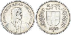 World Coins - Coin, Switzerland, 5 Francs, 1933, Bern, , Silver, KM:40
