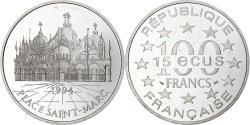 World Coins - France, 100 Francs / 15 Écus, Place Saint-Marc, 1994, Monnaie de Paris, BE