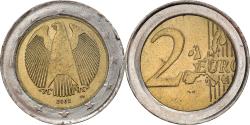 World Coins - Germany, 2 Euro, 2002, Stuttgart, error wrong ring, , Copper-nickel