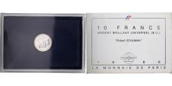 World Coins - France, 10 Francs, Schuman, 1986, Monnaie de Paris, BU, Silver,