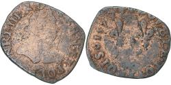 World Coins - France, Henri III, Double Tournois, 1579, La Rochelle, Copper,