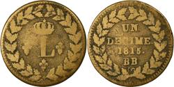 World Coins - Coin, France, Louis XVIII, Decime, 1815, Strasbourg, , Bronze, KM:701
