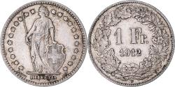 World Coins - Coin, Switzerland, Franc, 1912, Bern, , Silver, KM:24
