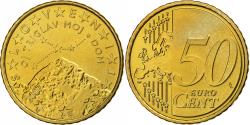 World Coins - Slovenia, 50 Euro Cent, BU, 2007, Vantaa, Nordic gold,