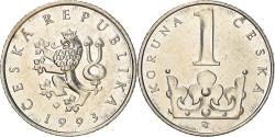 World Coins - Coin, Czech Republic, Koruna, 1993, , Nickel plated steel, KM:7