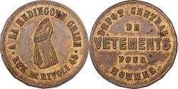 World Coins - France, Token, A la Redingote Grise, Manufacture d'Habillement, Paris, Copper