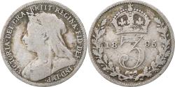 World Coins - Great Britain, Victoria, 3 Pence, 1895, Silver, , KM:777