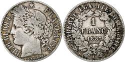 World Coins - Coin, France, Cérès, Franc, 1887, Paris, , Silver, KM:822.1