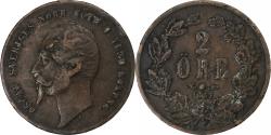 World Coins - Sweden, Oscar I, 2 Öre, 1857, Stockholm, Bronze, , KM:688