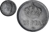 World Coins - Spain, Juan Carlos I, 25 Pesetas, 1975 (79), Copper-nickel, , KM:808