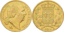 World Coins - France, Louis XVIII, 20 Francs, Louis XVIII, 1819, Paris, Gold,