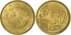 World Coins - San Marino, 50 Euro Cent, 2008, Rome, Brass, , KM:484