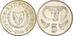 World Coins - Coin, Cyprus, 5 Cents, 2004, , Nickel-brass, KM:55.3