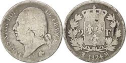 World Coins - Coin, France, Louis XVIII, Louis XVIII, 2 Francs, 1824, Toulouse,