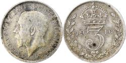 World Coins - Great Britain, George V, 3 Pence, 1916, London, Silver, , KM:813
