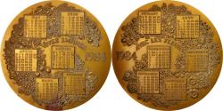 World Coins - France, Medal, Calendrier 1984, Arts & Culture, 1984, , Bronze