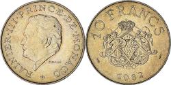 World Coins - Monaco, Rainier III, 10 Francs, 1982, , Copper-Nickel-Aluminum, KM:154