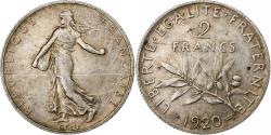 World Coins - France, 2 Francs, Semeuse, 1920, Paris, Silver, , Gadoury:532, KM:845.1
