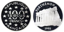 World Coins - Coin, France, Monnaie de Paris, Parthénon, 100 Francs-15 Ecus, 1995, Paris