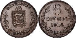 World Coins - Coin, Guernsey, 8 Doubles, 1914, Heaton, Birmingham, , Bronze, KM:14
