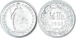 World Coins - Coin, Switzerland, 1/2 Franc, 1963, Bern, , Silver, KM:23