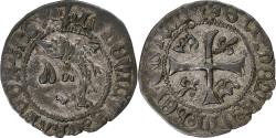 World Coins - France, Louis XI, Liard au dauphin, 1467-1483, Saint-Lô, Billon,