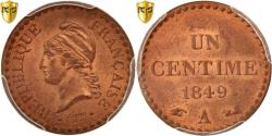 World Coins - France, 1 Centime, Dupré, 1849, Paris, Bronze, PCGS, , Gadoury:84, KM:754