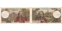 World Coins - France, 10 Francs, Voltaire, 4-2-1972, K.664, VF(20-25)
