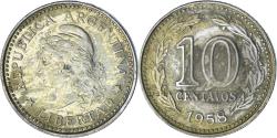 World Coins - Argentina, 10 Centavos, 1958