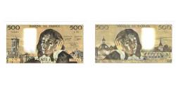 World Coins - France, 500 Francs, Pascal, 1977, X.75, AU(55-58), Fayette:71.17, KM:156d