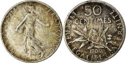 World Coins - Coin, France, Semeuse, 50 Centimes, 1900, Paris, , Silver, KM:854