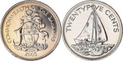 World Coins - Coin, Bahamas, Elizabeth II, 25 Cents, 2005, , Copper-nickel, KM:63.2
