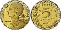 World Coins - France, Marianne, 5 Centimes, 2001, Paris, Série BE,