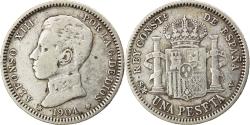 World Coins - Coin, Spain, Alfonso XIII, Peseta, 1904, , Silver, KM:721