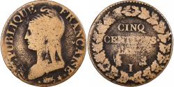 World Coins - France, 5 Centimes, Dupré, Limoges, Copper,