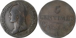 World Coins - France, Dupré, 5 Centimes, AN 4, Paris, Petit module, , Copper