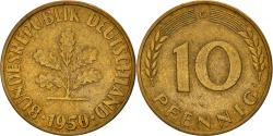 World Coins - Coin, GERMANY - FEDERAL REPUBLIC, 10 Pfennig, 1950, Karlsruhe, , Brass