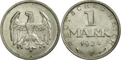 World Coins - Coin, GERMANY, WEIMAR REPUBLIC, Mark, 1924, Stuttgart, , Silver