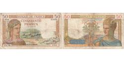 World Coins - France, 50 Francs, Cérès, 1936, Z.5152, VF(20-25), Fayette:17.31, KM:81