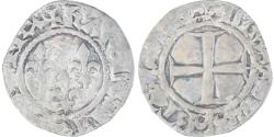 World Coins - Coin, France, Charles VI, Double Tournois, 1380-1422, 1st emission,