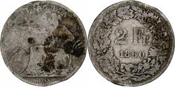 World Coins - Switzerland, 2 Francs, 1860, Bern, Silver, , KM:10a