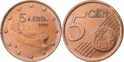 World Coins - Greece, 5 Euro Cent, 2002, Athens, Copper Plated Steel, , KM:183