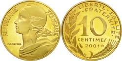 World Coins - Coin, France, Marianne, 10 Centimes, 2001, Paris, , Aluminum-Bronze
